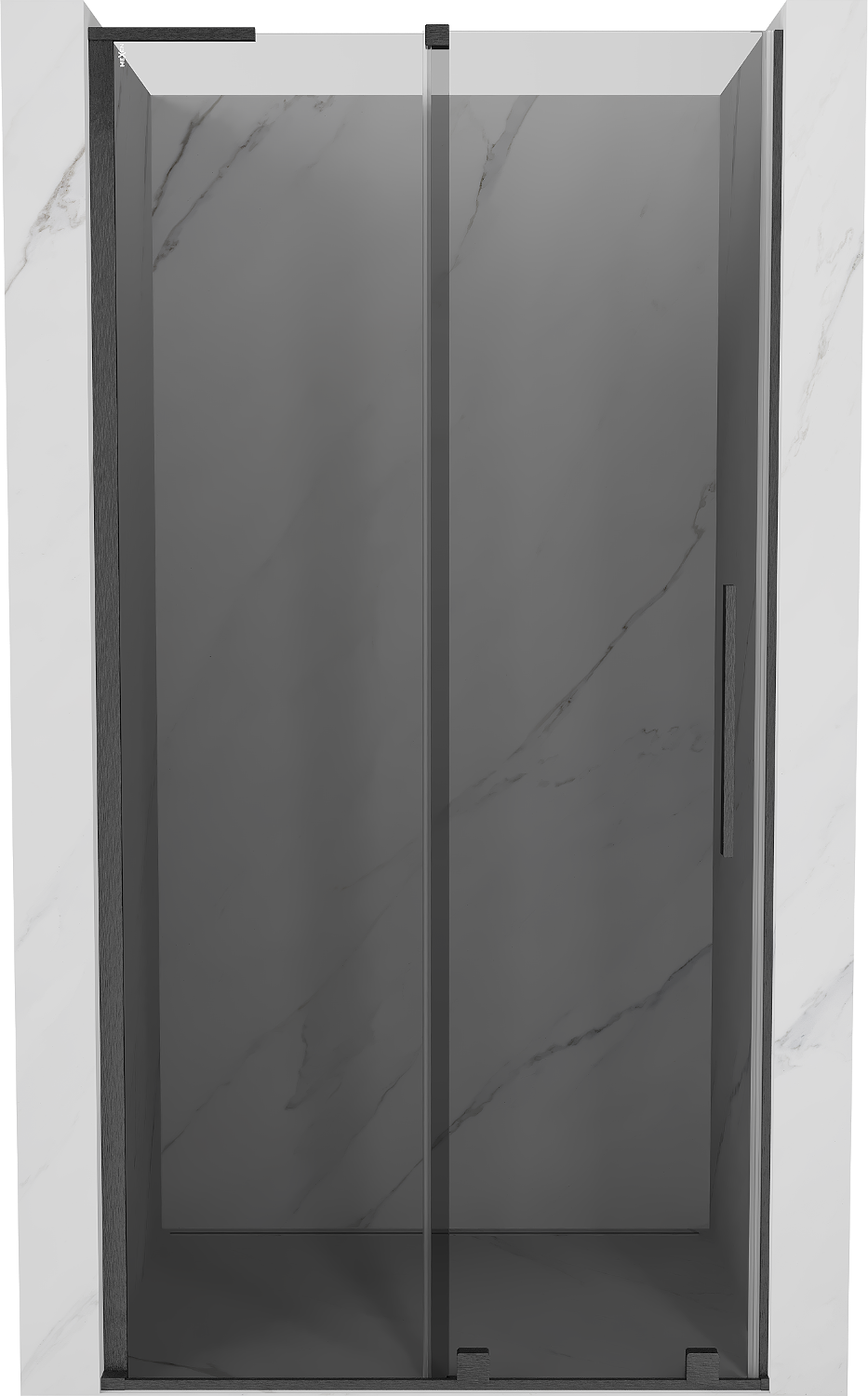 Mexen Velar L drzwi prysznicowe rozsuwane 110 cm, grafit, gun gray szczotkowany - 871-110-003-41-66